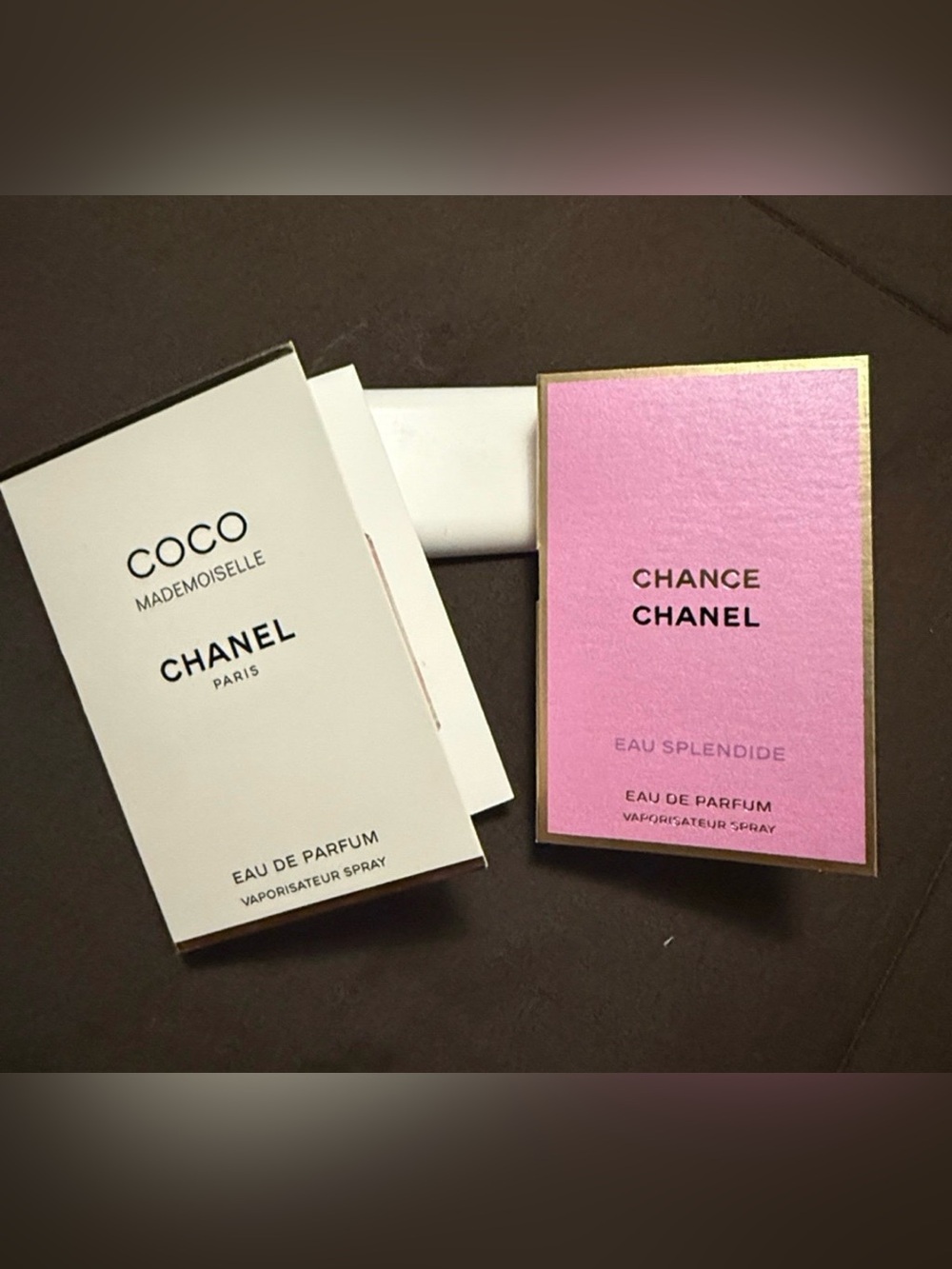 CHANEL Chance Eau Splendide & Coco Mademoiselle Eau de Parfum samples 1.5ml